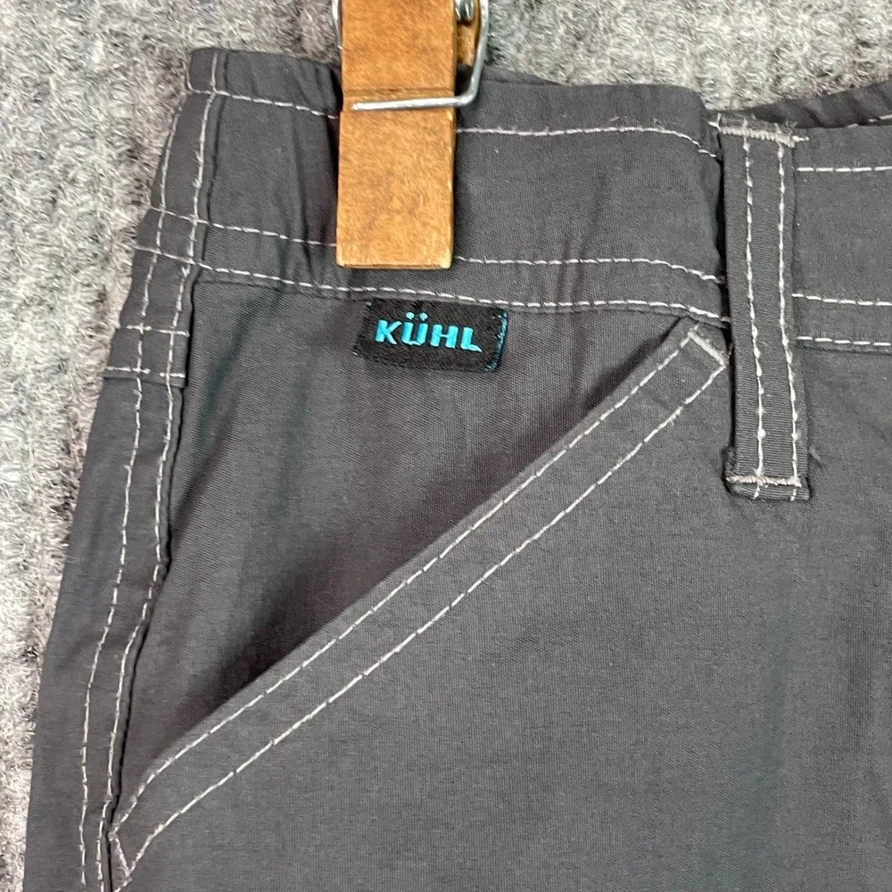 Kuhl Hiking Pants Kids Medium 10-12 Gray Outdoor Trekking Lightweight Stretch
